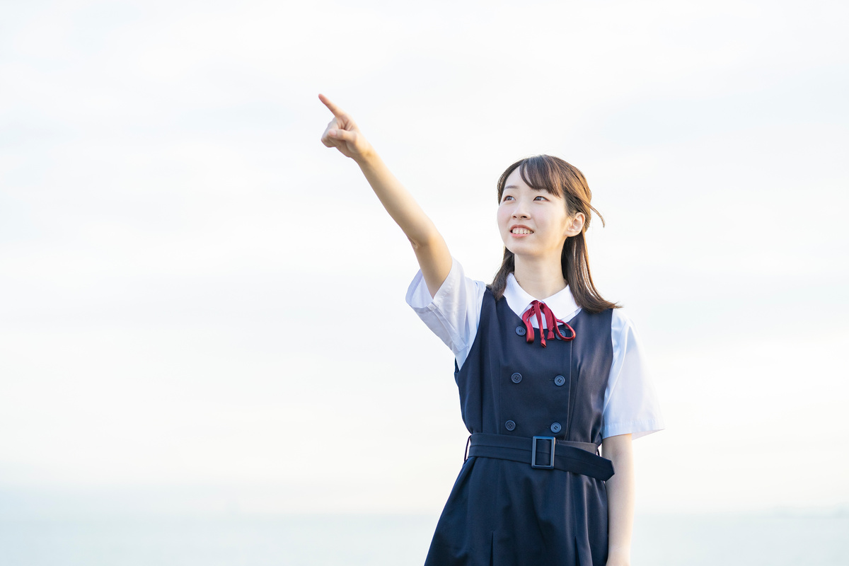 Asian female high school student